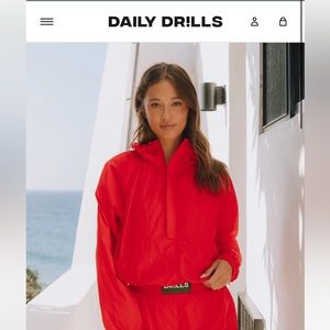 LIGHT BLUE size M/L Daily Drills Nylon Zip Jacket - Color no longer available